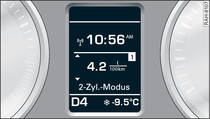 Kombiinstrument: Anzeige 2-Zylinder-Modus